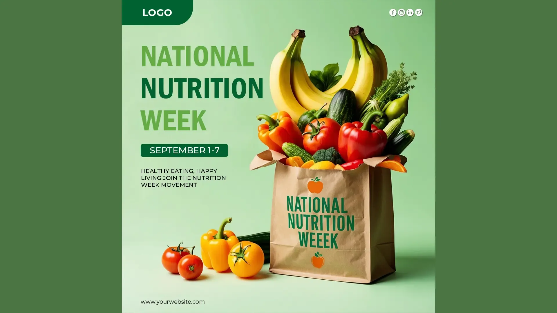 Instagram Story Template for National Nutrition Week